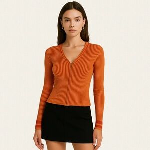 Vintage Replay Zip-Up Sweater